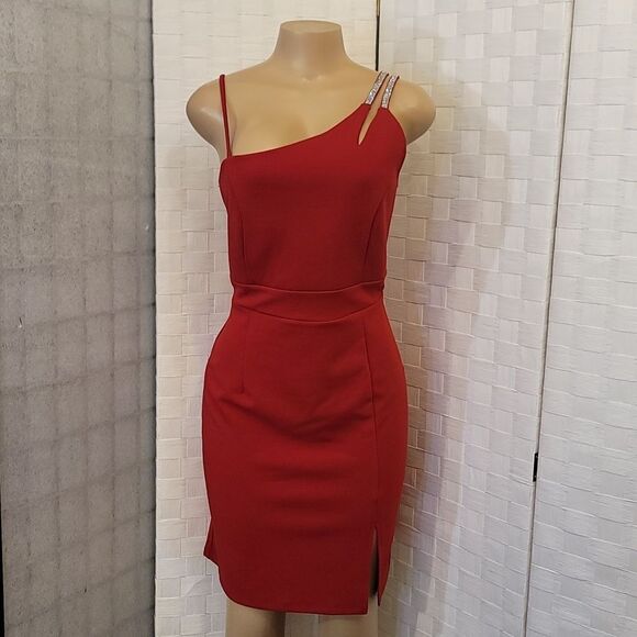 BRAND NEW ALEXA B ONE SHOULDER BODYCON MINI DRESS - Picture 3 of 14